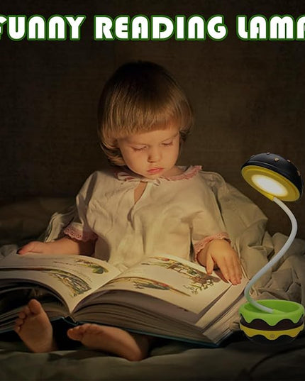 Cute Desk Lamp for Kids, Hamburger Small Boy Desk Lamps Rechargeable with Dimmable Touch Adjustable Neck,Kawaii Desk Lamp Night Light,Boy Desk Accessories Kawaii Room Decor for Boys Girl Gift - LeafyLoom