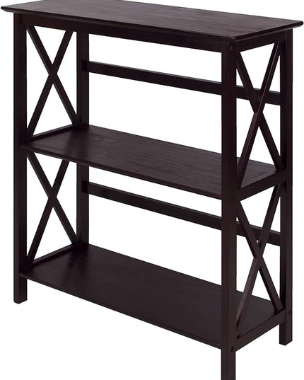 Casual Home Montego 3-Shelf Bookcase, Espresso (New) - LeafyLoom