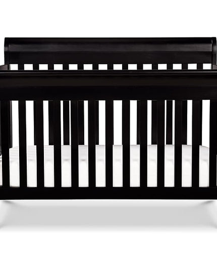 DaVinci Kalani 4-in-1 Convertible Crib in Ebony, Greenguard Gold Certified - LeafyLoom