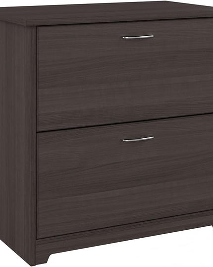 Bush Business Furniture Cabot 2 Drawer Lateral File Cabinet | Letter, Legal, and A4-size Document Storage for Home Office, 32W, Heather Gray - LeafyLoom