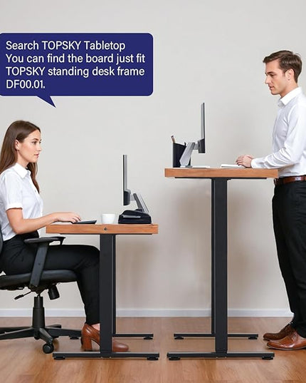 TOPSKY Single Motor 2-Stage Electric Adjustable Standing Computer Desk for Home and Office with 27.1"-44.8" Adjustable Height Range DF00.01 (White Frame only) - LeafyLoom