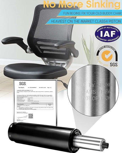 Universal Size Chair Cylinder Replacement Parts 4.0 inch Stroke Heavy Duty Gas Lift Cylinder for Office Desk Chairs/Gaming Chair,Hydraulic Piston Cylinder Heavy Duty 1000 LBs - LeafyLoom