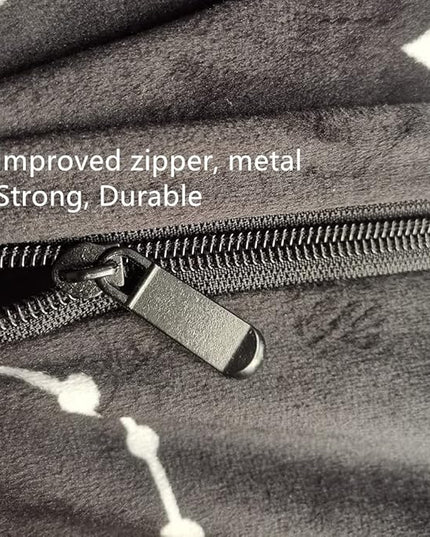 Bean Bag Chair COVER -(NO BEANS) for kids Teens, zipper opening, soft velvet, X-Large (34" Black) - LeafyLoom