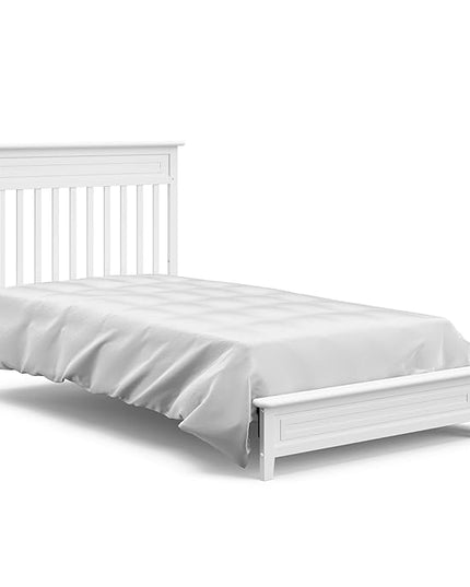 Storkcraft Petal 4-in-1 Convertible Mini Crib (White) – GREENGUARD Gold Certified, Converts to Daybed and Twin-Size Bed, Includes Bonus 2.75-inch Mini Crib Mattress, Mini Crib with Mattress Included - LeafyLoom