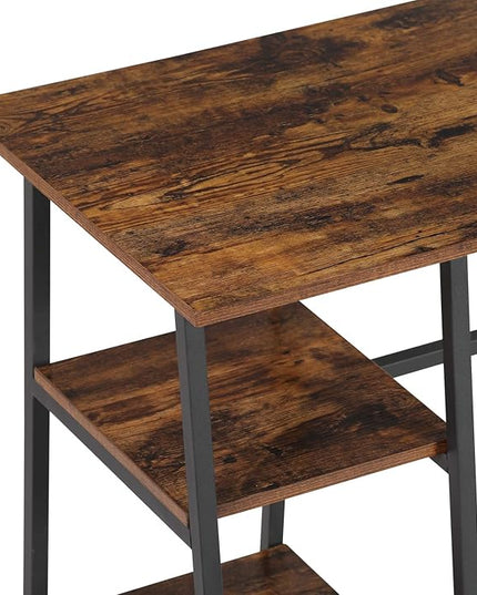 VECELO 43 Inch Computer Modern Student Writing home-office, Ladder Desk, Dark Walnut+black Leg - LeafyLoom