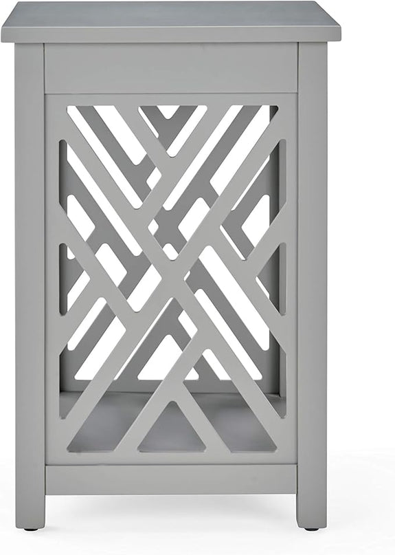 Alaterre Furniture Coventry 36" Coffee Two End Tables with Tray, Set of 3, Grey - LeafyLoom