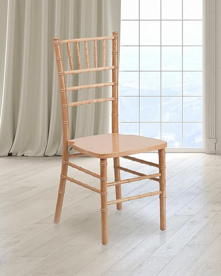 Flash Furniture HERCULES Series Natural Wood Chiavari Chair - LeafyLoom