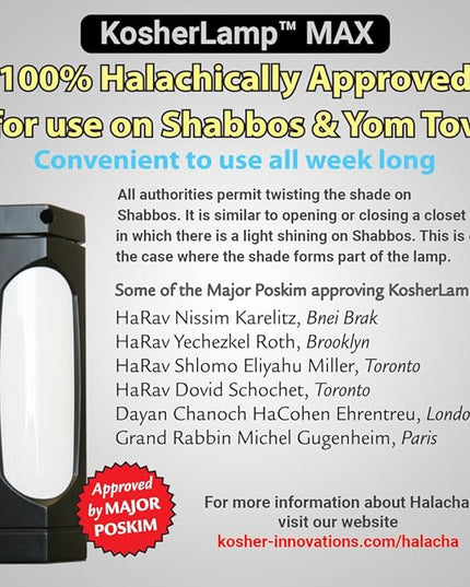 KosherLamp™ Max - Black by KOSHER INNOVATIONS™ - LeafyLoom