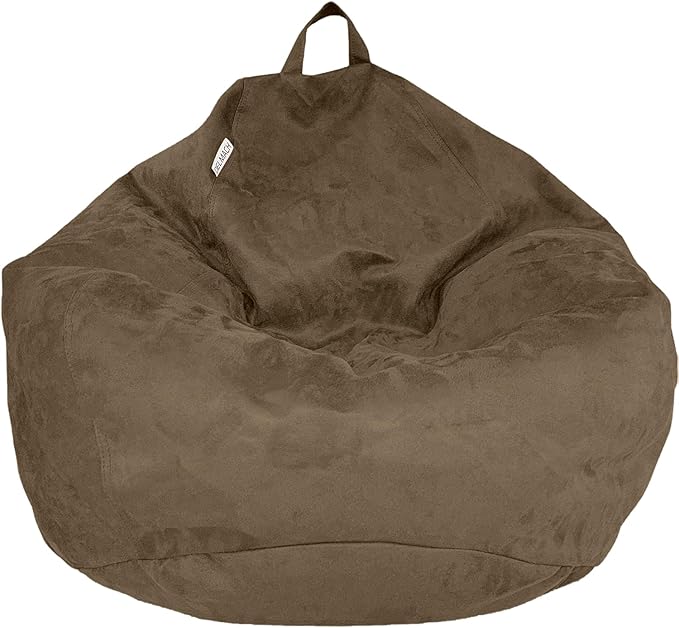 Bean Bag Stuffed Animal Storage Or Cover | No Filler | Extra Large | for Adults Or Kids | Double Stitched | Durable Zipper | Premium Microsuede - LeafyLoom