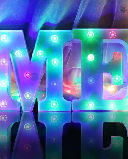 Glintee Decorative Led Light Up Number, Light Up Number Sign for Night Light Wedding Birthday Party Christmas Home Bar Decoration Number-(Number 0) - LeafyLoom