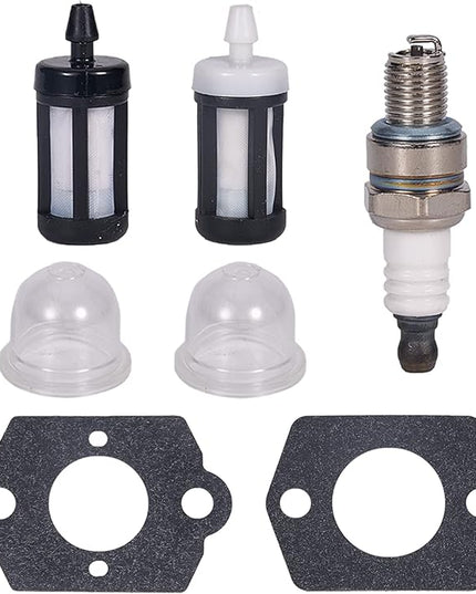 Air Filter Service Kit for Stihl BG86 BG86C SH86 SH86C BG56 BG66 Leaf Blower Replace OEM 4241 140 4400 4241 140 4404 4241 140 4403 - with Spark Plug Fuel Filter Primer Bulb Gasket Kit - LeafyLoom