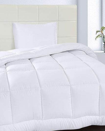 Utopia Bedding Twin Comforter Set Kids with 1 Pillow Sham, Bedding Comforter Sets, Down Alternative White Comforter, Soft and Comfortable, Machine Washable (Pack of 6) - LeafyLoom