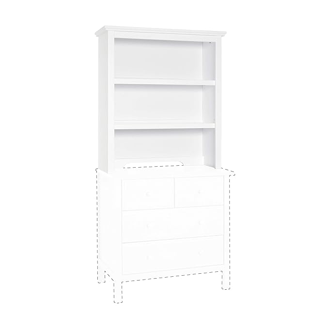 DaVinci Autumn Bookcase/Hutch in White - LeafyLoom