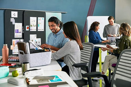 Steelcase Series 1 Office Chair - Ergonomic Work Chair with Wheels for Carpet - Helps Support Productivity - Weight-Activated Controls, Back Supports & Arm Support - Easy Assembly - Wasabi - LeafyLoom