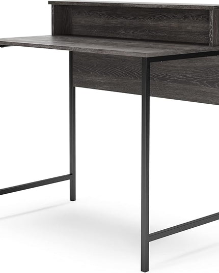 Signature Design by Ashley Freedan Modern Industrial Home Office Writing Desk, Dark Gray - LeafyLoom