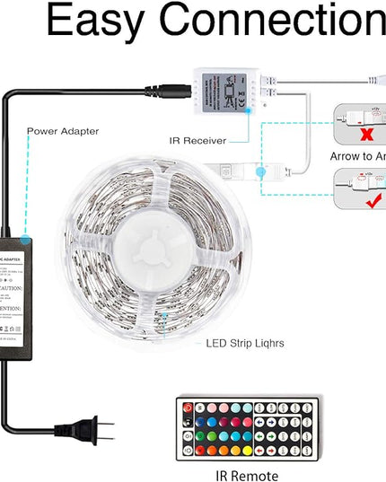 phopollo Led Lights 20ft for Bedroom Color Changing Luces Led para Decoracion RGB DIY Color Option with Power Supply and Remote Phopollo