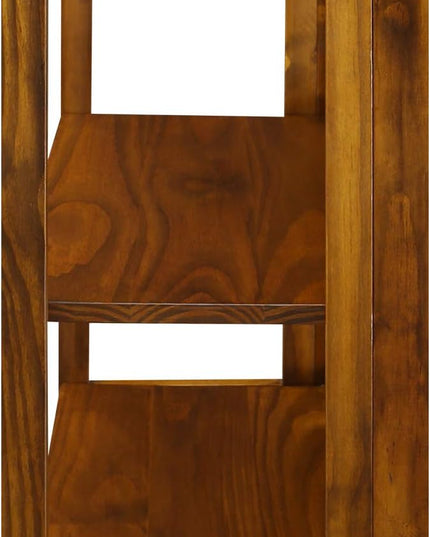 Casual Home Stratford 3-Shelf Folding Bookcase-Warm Brown - LeafyLoom