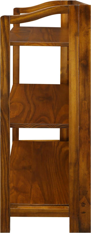Casual Home Stratford 3-Shelf Folding Bookcase-Warm Brown - LeafyLoom