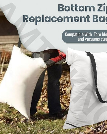 51503 Bottom Zip Replacement Bag Compatible With Toro Blower Vacuum, Blower Leaf Bag 2 Bushel Capacity, Fits Models 51539, 51549, 51599, 51617, 51618, 51609, 51619, 51553, 51573, 51587, 51591, 51598 - LeafyLoom