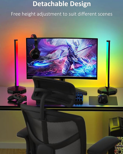 65" LED Corner Floor Lamp：Uocub 16 Million DIY Colors & 68+ Scene RGB Smart Modern Floor Lamp with Timing, Music Sync, App and Remote Control Standing Lamp for Living Room (Black) - LeafyLoom