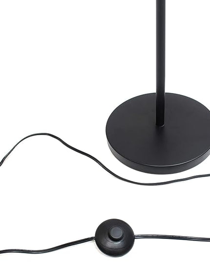 Elegant Designs LF1027-BLK Hanging Lightbulb Floor Lamp, 12.75" L x 10" W x 60" H - LeafyLoom