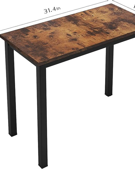 sogesfurniture 31.5 inches Sturdy Writing Desk for Small Spaces, Home Office Desk Computer Desk Gaming Desk Computer Table Sturdy Writing Workstation for Home Office, Brown - LeafyLoom