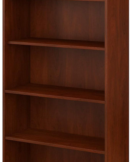 Bush Furniture 136HC-Z Studio C 5-Shelf 73-Inch H Bookcase, Hansen Cherry - LeafyLoom