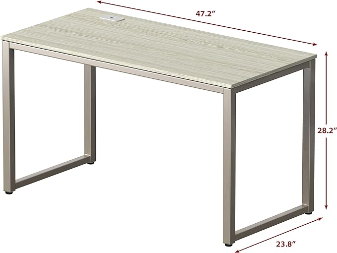 SHW 48" Home Office Computer Desk, Maple - LeafyLoom
