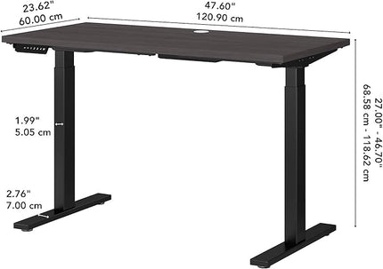Bush Business Furniture Move 60 Electric Ergonomic Sit-Stand Computer Table for Home and Professional Office, 48W x 24D, Storm Gray - LeafyLoom