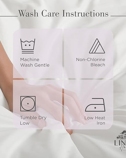 100% Cotton Percale Sheets California King Size, Iris Lilac, Deep Pocket, 4 Pieces Sheet Set - 1 Flat, 1 Deep Pocket Fitted Sheet and 2 Pillowcases, Crisp Cool and Strong Bed Linen - LeafyLoom
