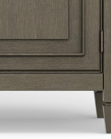 SIMPLIHOME Connaught SOLID WOOD 40 inch Wide Traditional Entryway Storage Cabinet in Farmhouse Grey for the Living Room, Entryway and Family Room - LeafyLoom