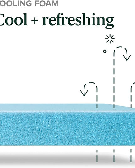 ZINUS 10 Inch Green Tea Cooling Memory Foam Mattress [New Version], King, Fiberglass free, Medium Firmness, Cooling Gel Foam, Certified Safe Foams & Fabric, Mattress in A Box - LeafyLoom