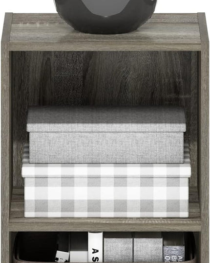 Furinno Luder Bookcase / Book / Storage, 2-Tier Cube, French Oak - LeafyLoom