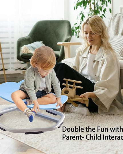 Autism Kids 360° Spinning Swivel Chair.Spinning Chair for Kids Sensory, Kids Swivel Chair Sensory, Sensory Toy Chair, Carousel Spin Sensory Chair, Training Body Coordination (Sky blue) - LeafyLoom