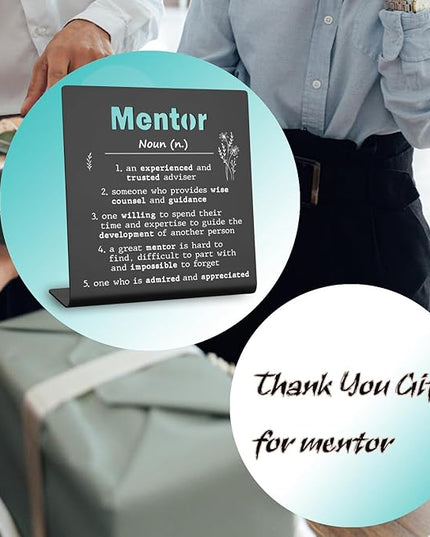 Afterprints Mentor Gifts for Women Men Thank You Gifts For Mentor Leaving Going Away Retirement Appreciation Boss, Coworker, Teacher, Counselor, Coach Office Desk Decor (black) XLK09 - LeafyLoom
