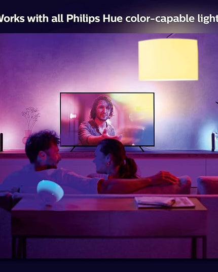 Philips Hue Play Gradient 55" Smart TV Light Strip - Flowing Multicolor LED Color-Changing TV BackLight - Sync with TV, Music, and Gaming - Requires Bridge and Sync Box - Control with App or Voice PhilipsHue