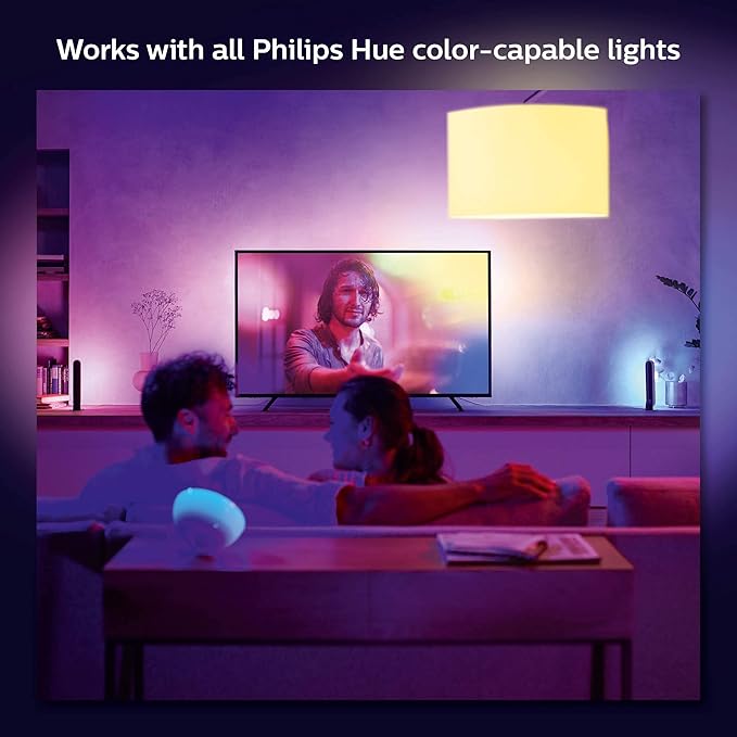 Philips Hue Play Gradient 55" Smart TV Light Strip - Flowing Multicolor LED Color-Changing TV BackLight - Sync with TV, Music, and Gaming - Requires Bridge and Sync Box - Control with App or Voice PhilipsHue