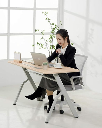 ApexDesk 47" Computer Desk, Modern Simple Style Desk for Home Office, Study Student Writing Desk - Oak - LeafyLoom