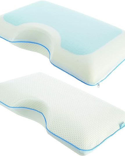 Side Sleeper Pillow - Bed Pillow - Cooling Pillow - My Skin Friendly Memory Foam Pillow - Pillow Cover Cervical Pillow Orthopedic Pillow Supports Posture Neck Bed Pillow Sleeping Pillow - LeafyLoom
