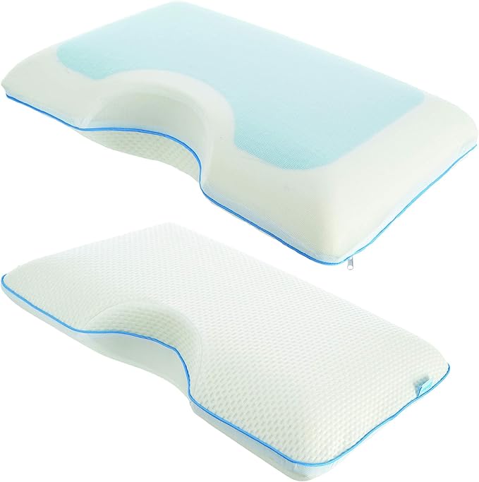 Side Sleeper Pillow - Bed Pillow - Cooling Pillow - My Skin Friendly Memory Foam Pillow - Pillow Cover Cervical Pillow Orthopedic Pillow Supports Posture Neck Bed Pillow Sleeping Pillow - LeafyLoom