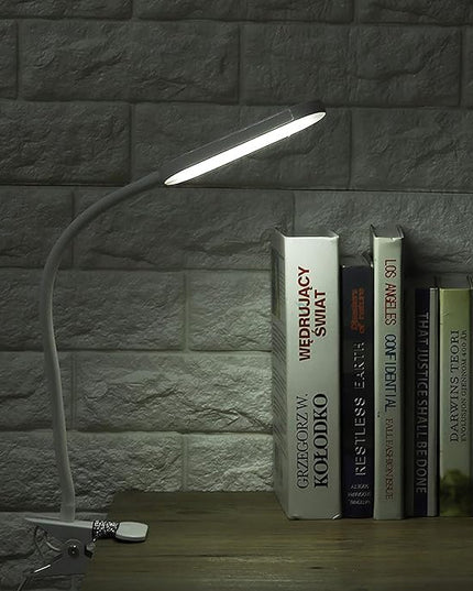 Clina USB Desk Lamp, LED Touch Switch Tattoo Eye Nail Art Desk Light Dimmer USB for Office Reading Relaxation Bedtime Tattoo Light Studying (White) - LeafyLoom