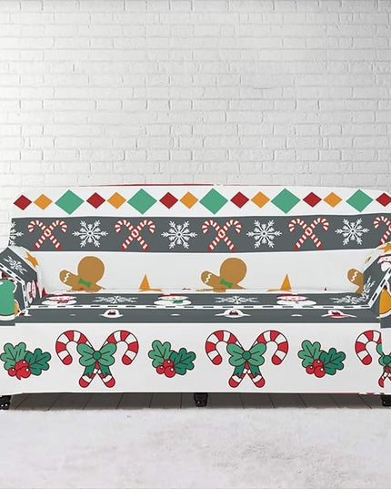 FKELYI Christmas Sofa Furniture Protector for Indoor Easy Going Stretch Sofa Slipcover Non-Slip Sofa Slicpovers Washable Sofa Couch Cover L FKELYI