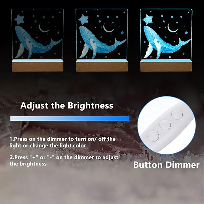 2Pack 6" Wood Rectangle Display Pedestal,Wooden Rectangle Colorful Lights Display Base for Acrylic and Plexiglass,Wood Night LED Light Lamp Base - LeafyLoom