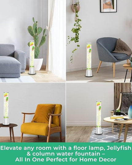 Shop LC Electric Jellyfish Lamp Artificial Fake Fish Tank Aquarium Lamp with Sensory Bubble Tube Lamp Night Light Sensory Lamp Jellyfish Lava Lamp - 1.90 FT Birthday Gifts - LeafyLoom
