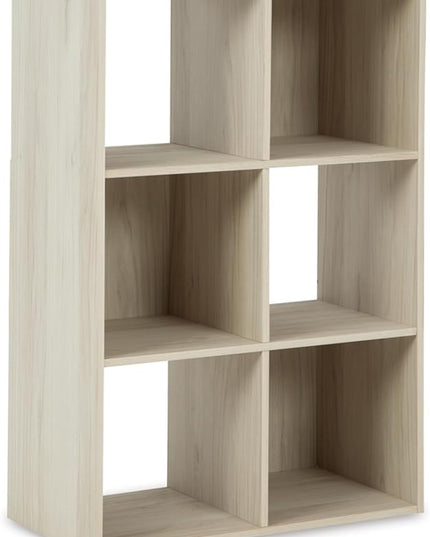 Signature Design by Ashley Socalle Modern 6 Cube Storage Organizer or Bookcase, Whitewash - LeafyLoom