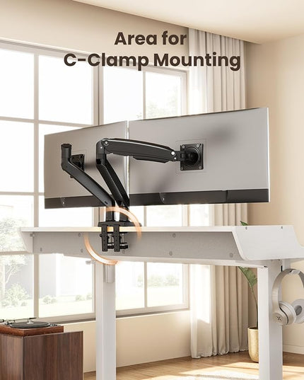 ErGear Electric Standing Desk with Drawers, 55″ x 28″ Gaming Desk with Monitor Stand, C-Clamp Mount Compatible, Home Office Height-Adjustable Desk with Storage Shelf, 4 Preset Heights, White, EGESD37W - LeafyLoom