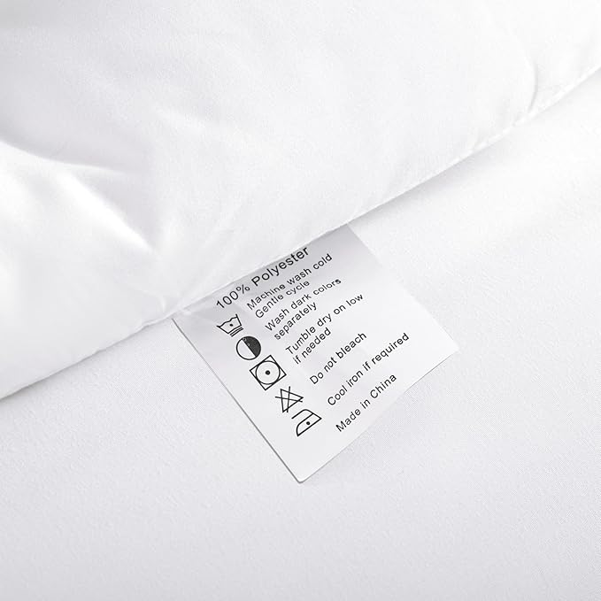 ROSGONIA California King Comforter Set White, 3pcs (1 Boho Cal King Comforter & 2 Pillowcases), All Season Hotel Bedding Bedspread Blanket Quilt - LeafyLoom