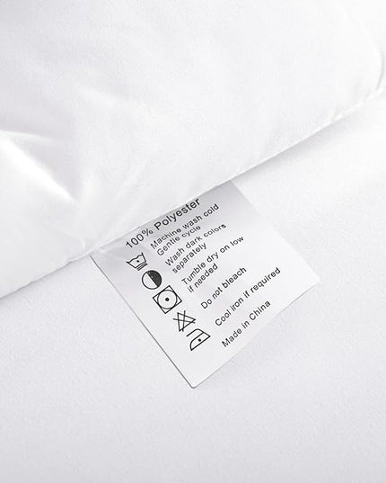 ROSGONIA Twin Comforter Set for College Girls Boys White, 1 Boho Comforter & 1 Pillowcase, Lightweight Kids Comforter All Season Dorm Bedding - LeafyLoom
