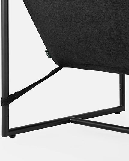 ZINUS Aidan Sling Accent Chair, Pack of 2, Metal Framed Armchair with Shredded Foam Cushioning, Black - LeafyLoom