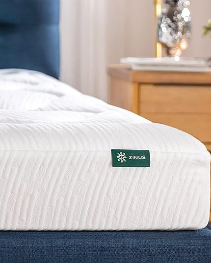 ZINUS 8 Inch Cloud Memory Foam Mattress, Full, Fiberglass Free, Pressure Relieving, Mattress in A Box, CertiPUR-US Certified, White - LeafyLoom